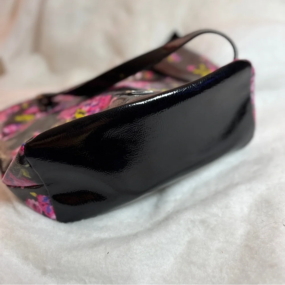 NINE & Co Black Beautiful Floral Women’s Shoulder Bag Purse Tote, Zipper Closure